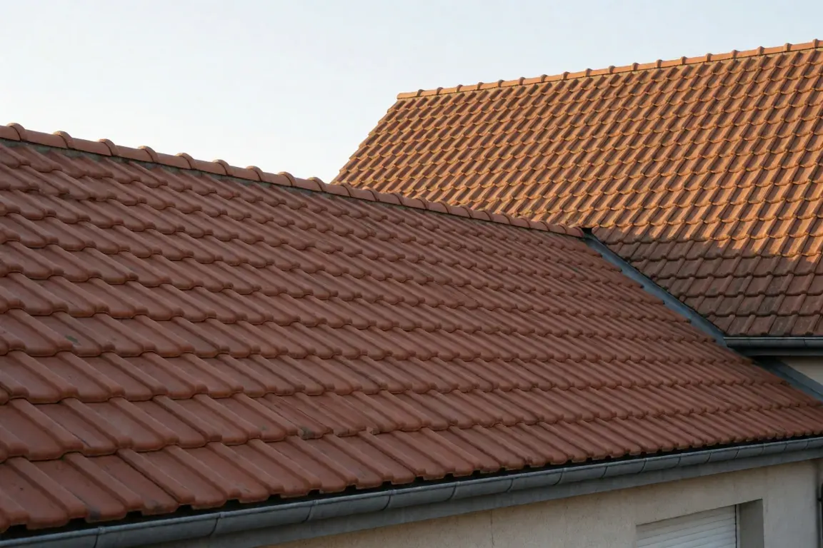 Toiture en tuiles entretenue